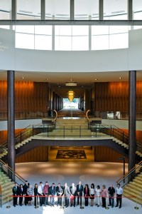 Officials cut the ribbon to open the new tower at the Hyatt Regency Bellevue on Friday