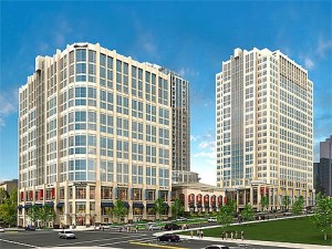 Rendering shows The Bravern North Tower on the right.