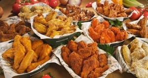 The Wingstop menu features 10 wing flavors including Original Hot