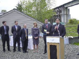 Pictured (from left): King County Councilmembers Bob Ferguson and Reagan Dunn; Grant Degginger