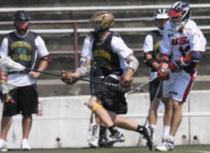 Taylor Platt (17) moves the ball upfield for the Northwest Collegiate All-Stars during and exhibition game against the U.S. National Under-19 team at Mercer Island on Sunday