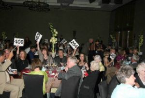 Bidding was spirited for the artwork donated by many of the artists in this years ArtsFair.