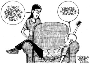 Usually you're bored by now — what's the deal? | Cartoon