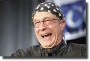 Developer Kemper Freeman put on his Harley leathers and bandana for a fundraising ‘toast’ Sunday at the Westin.