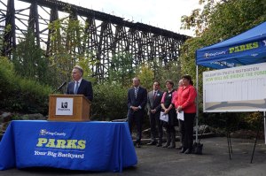 Standing next to the Wilburton Trestle