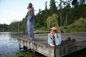 Rodney Hicks (Jim) and Randy Scholz (Huck).