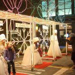 New this year, Snowflake Lane attendees can take photos with characters. Thousands of people visit Bellevue Way each winter to watch the live performance at 7 p.m. through Dec. 24. Ryan Murray/staff photo