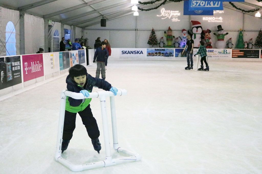 Ice skating smiles in Bellevue