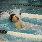 Newport&rsquo;s Martin Wu competes in the 200 IM at the KingCo championships. Wu was runner-up in the event with a time of 2:00.78 (Joe Livarchik/staff photo).