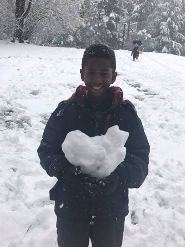 Reader Dia Randall sent in this photo of a child playing in the snow on Feb. 6 (Photo courtesy of Dia Randall).