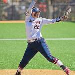 Photo courtesy of Leah Francis                                Bellevue Bulldogs sophomore softball player Payton Gibbs has won 14 games as a pitcher during the 2017 season thus far for her team. Gibbs also has connected on 14 home-runs at the plate.