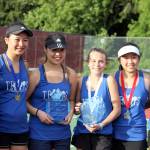 Photo courtesy of Kim Long                                The Interlake Saints girls tennis team won the KingCo 3A tennis tournament on May 10 at Mercer Island High School.