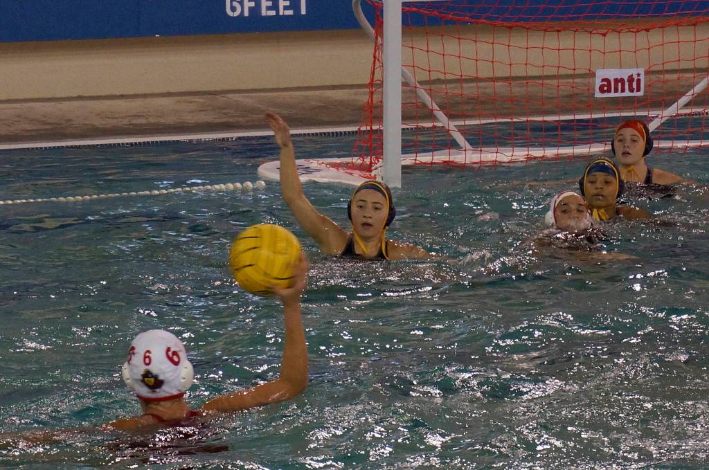 Photo courtesy of Doug Frazer                                Bellevue players Sophia Schmid, Morgan Baker and Sophia Simons protect the goal in a playoff game against the Newport Knights on May 20. Baker, center, scored three of her team&rsquo;s five goals against Mercer Island in the regional finals.