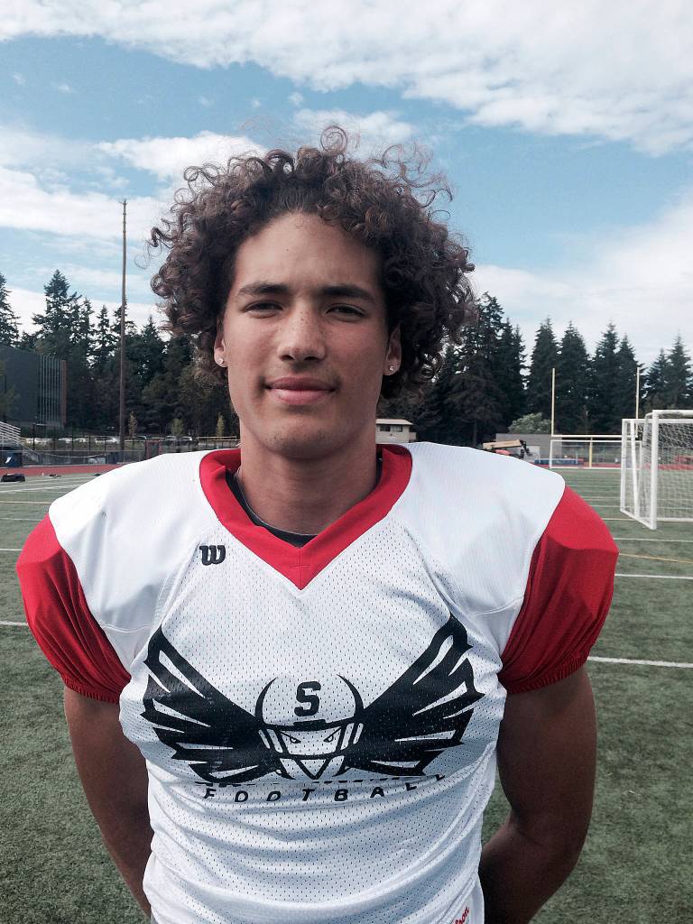 Shaun Scott, staff photo                                Sammamish Totems senior Tao McClinton will be one of the top players in the KingCo Conference this season on both sides of the ball. McClinton will be Totems No. 1 wide receiver and will start at outside linebacker this fall.