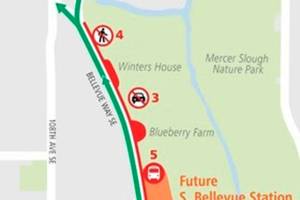 Bellevue Way SE reduced to one lane, ramps to I-90 closed this weekend