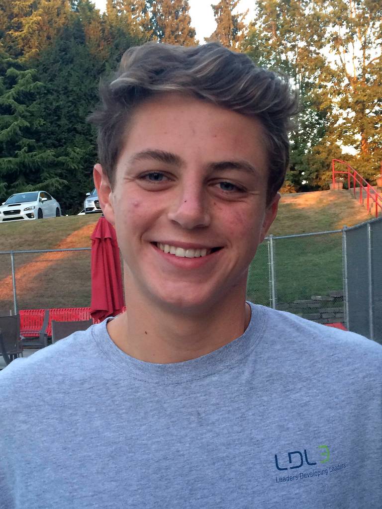 Shaun Scott/staff photo                                Bellevue Wolverines senior water polo player Jack Witham is determined to lead his team to a state championship this November.