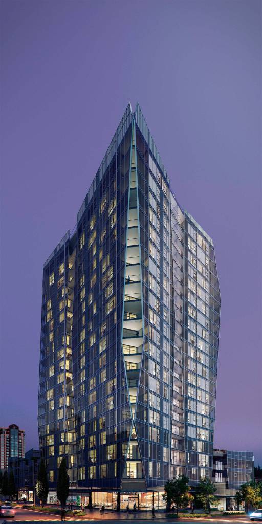 Amanat Architecture&rsquo;s rendering of One88, a 21-story, 143-unit luxury residential tower expected to be complete in Bellevue by 2020. Photo courtesy of Amanat Architecture