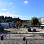 A view of where One88 will be built at the southeast corner of Bellevue Way Northeast and Northeast Second Street. Raechel Dawson/staff photo