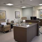 A chemotherapy room with multiple seats for patients to socialize at the Overlake Cancer Center. Carrie Rodriguez/staff photo