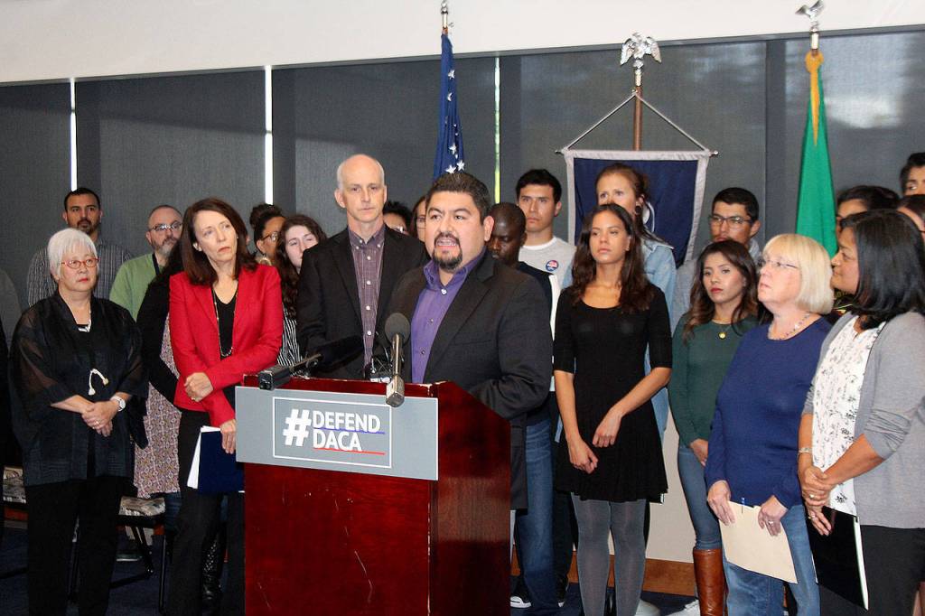 DACA recipient Jose Manuel Vasquez at Bellevue College on Thursday. Raechel Dawson/staff photo