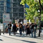 About 50 protested Puget Sound Energy&rsquo;s plans to develop a liquefied natural gas facility in Tacoma, the Colstrip coal power plan in Montana and pushed for its move to renewable energy on Thursday. Photo courtesy of Sara Papanikolaou