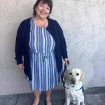 Sheryl Speight and Courthouse Dog Wilson. Raechel Dawson/staff photo