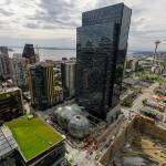 Amazon&rsquo;s campus in Seattle, Washington, in both the downtown and South Lake Union neighborhoods. Photographed from the roof of Amazon&rsquo;s Port 99 building. (JORDAN STEAD / Amazon)