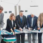 Scott Burbank with the Bellevue Presbyterian Church, Annie Duncan, the executive pastor, King County Executive Dow Constantine, Bellevue Mayor John Stokes, and PSE Senior Vice President Phil Bussey. Photo courtesy of Puget Sound Energy