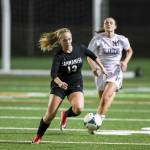 Photo courtesy of Rick Edelman/Rick Edelman Photography                                The Mercer Island Islanders girls soccer team registered a 1-0 victory against the Sammamish Totems on Oct. 10. Sammamish has an overall record of 2-9-1. Totems&rsquo; player Josie Hunt (pictured) controls the ball against the Islanders.