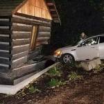 Car crashes into Bellevue’s Burrows Cabin