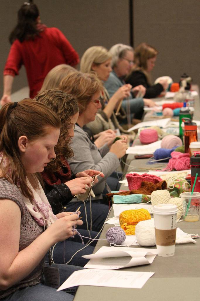 Avid knitters and crocheters fly across the country for Vogue Knitting LIVE events, which are held three times yearly. Steve Schneider/Vogue Knitting LIVE