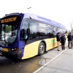 Photo courtesy of King County                                A Proterra all-electric coach bus that Metro Transit operates.