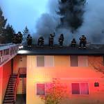 Bellevue firefighters battle a smokey blaze on Wednesday. Photo courtesy of Bellevue Fire Department