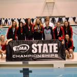Photo courtesy of Kim Weber                                The Sammamish Totems girls swim team attained a fourth place finish at the Class 2A state swim and dive championships on Nov. 11 at the King County Aquatic Center in Federal Way. The Totems compiled a total of 158 team points. Members of the varsity roster consisted of Anna Troje, Sierra Rosenow, Kona Kao, Kayla Chenier, Tesslyn Matthes, Lilje Stratton, Jillian Weber, Kylie Beagles, Katie Walz, Isabella Voight, Jamie Chin, Jalynn Youngs and Erin Whipple. Sammamish was coached by Paul Craig, Alejandra Fuentes, Justin Fleming and Oey Chang.