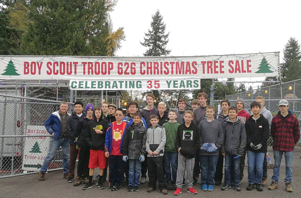 This is the 35th year Boy Scouts Troop 626 has held their annual Christmas tree lot. The tree lot will be open through Dec. 20. Courtesy photo