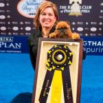 Newton, an 11-pound Brussels Griffon, and handler Susan DePew are all smiles after winning Best In Show at the National Dog Show Presented by Purina, broadcast Thanksgiving Day on NBC to a total audience of some 20 million. Newton came out of the Toy Group to defeat six other top-tier show dogs in the Kennel Club of Philadelphia annual competition. Photo courtesy of Steve Donahue (PRNewsfoto/The National Dog Show)