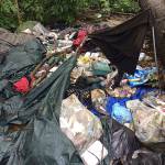 Trash from an encampment in Bellevue. Photo courtesy of Bellevue Police Department