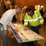 A city staff member explains aspects of the proposed Demonstration Bikeway Project in Downtown Bellevue. Raechel Dawson/staff photo