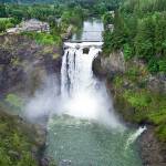 Puget Sound Energy built its first hydroelectric plant at Snoqualmie Falls in 1898. Photo courtesy of Puget Sound Energy
