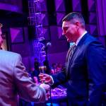 Master Builders Association current board President Mike Walsh with Terrene Homes passing the gavel to Erich Armbrusher, of Ashworth Homes, the 2018 board president. Photo courtesy of Master Builders Association