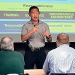 Training Officer Raphael Park instructs at the Community Police Academy. Photo courtesy of Marcus R. Donner