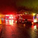 Bellevue firefighters responded to an apartment fire that sent one to the hospital on Friday. Photo courtesy of Bellevue Fire Department