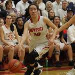 Photo courtesy of Don Borin/Stop Action Photography                                Newport junior guard Nicole Chan scored a game-high 23 points and hit five three-pointers in the win. Newport is currently tied for second place in the KingCo 4A Conference.