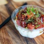 Avo-Poke: Pacific rim poké bowls and wraps + classic & customizable salads Highlights: Customizable bowls start with main ingredients: 6 kinds of traditional Hawaiian poké, 4 types of avocado, Cured meats, Smoked chicken, Seared tuna, Smoked Salmon | Fresh juices and fruit waters