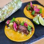 Barrio Luchador: Honoring Mexicos al pastor tacos & other street food favorites from a brash Airstream trailer Highlights: Street tacos: al pastor featuring LanRoc Farms pork, St. Helens beef tongue, Pollo Adobo, Carne Asada with steak from Snake River Farms, Cabeza- Beef Cheek, Vegetarian- mushroom mole| White corn and flour tortillas from La Mexicana in White Center | House-made salsas| House-made mole using Theos unsweetened chocolate