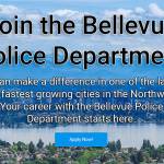 The Bellevue Police Department recently relaunched their website as part of a recruitment initiative. Photo courtesy of www.protectbellevue.com