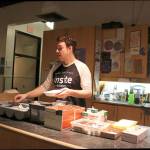 Tim Gauthier, a nurse at Insite since 2008, demonstrates how an Insite participant might take a tray and fill it with sanitary supplies during an Insite visit. Nicole Jennings/staff photo