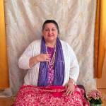 Savitri in a meditation class lecture. Photo courtesy of Alive & Shine Center