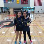 Photo courtesy of Wesley Newton                                The Bellevue Wolverines doubles squad consisting of Bianna Su and Adra Wu (pictured) earned first place in the doubles tournament at the KingCo badminton tourney on May 2 at Sammamish High School in Bellevue.