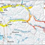 This map shows Glacier Peaks volcano hazard zones. (USGS)                                This map shows Glacier Peaks volcano hazard zones. (USGS)